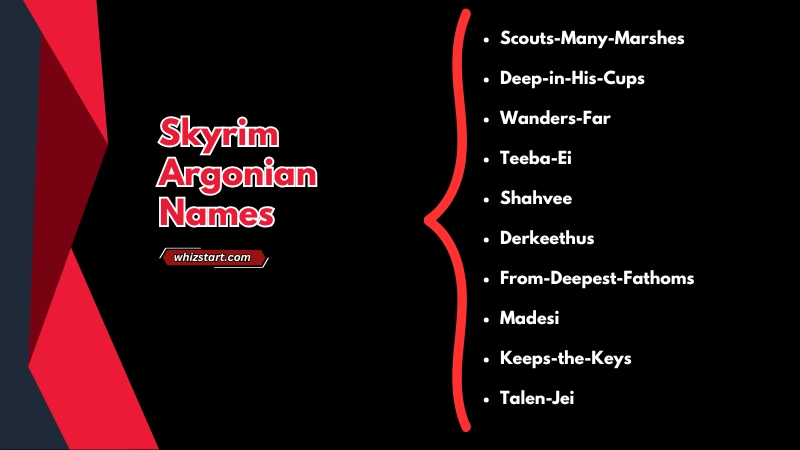 Skyrim Argonian Names