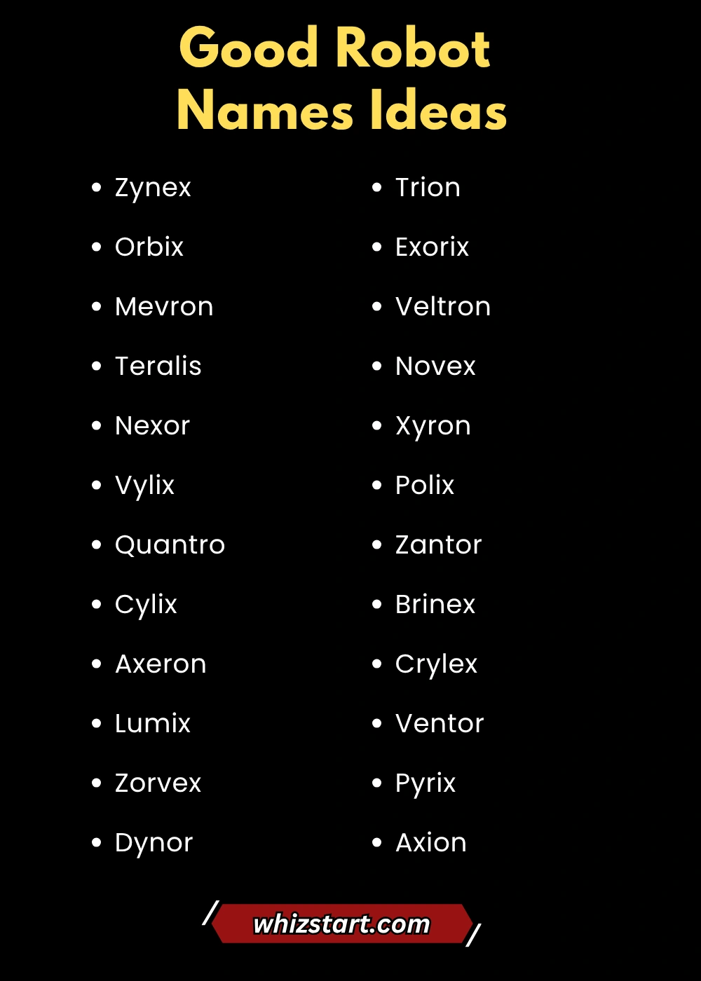 Good Robot Names Ideas