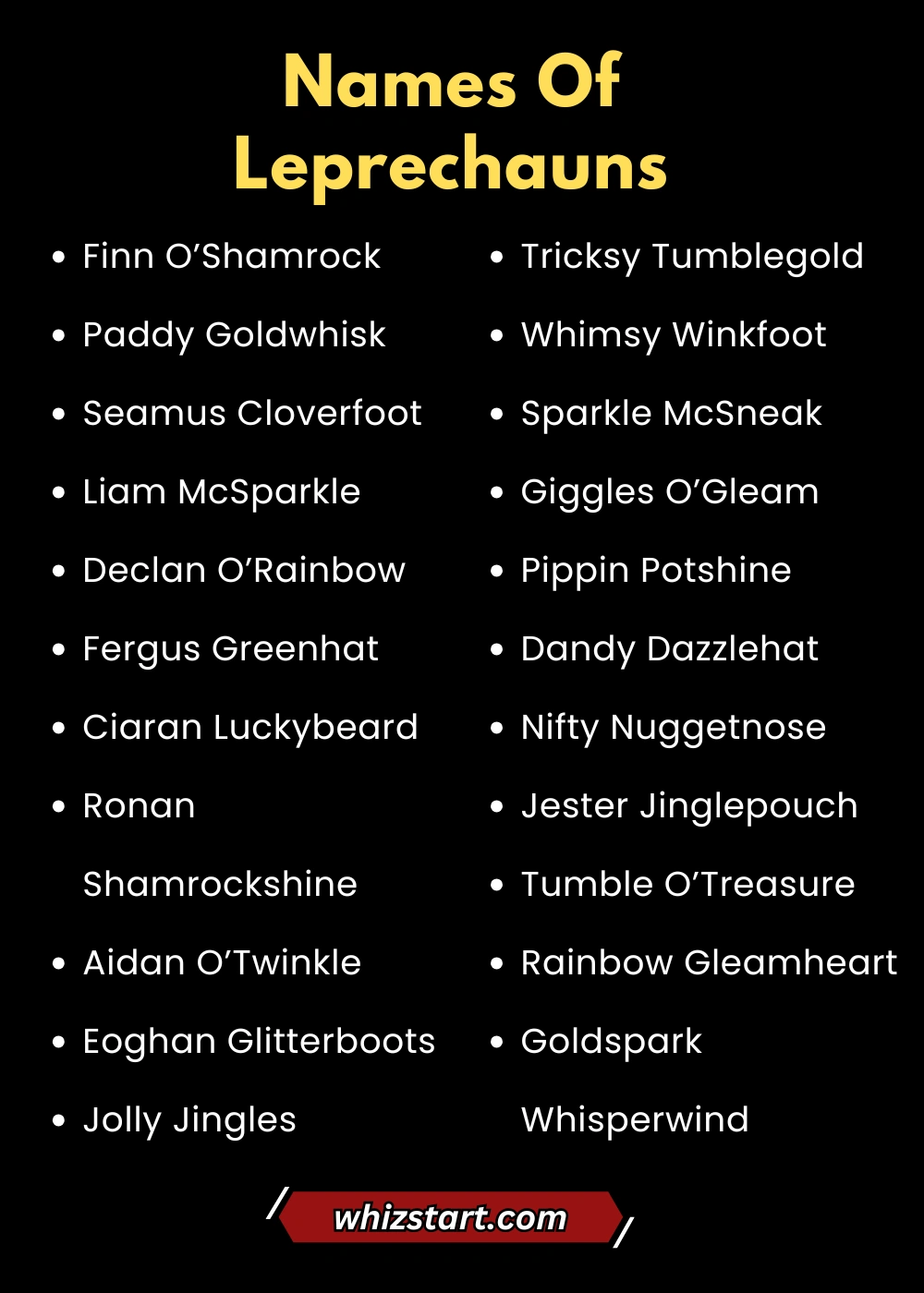 Names Of Leprechauns