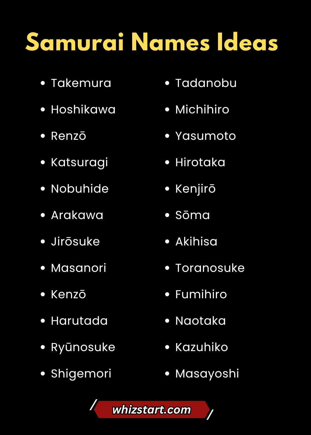 Samurai Names