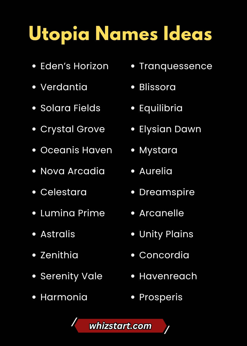 Utopia Names