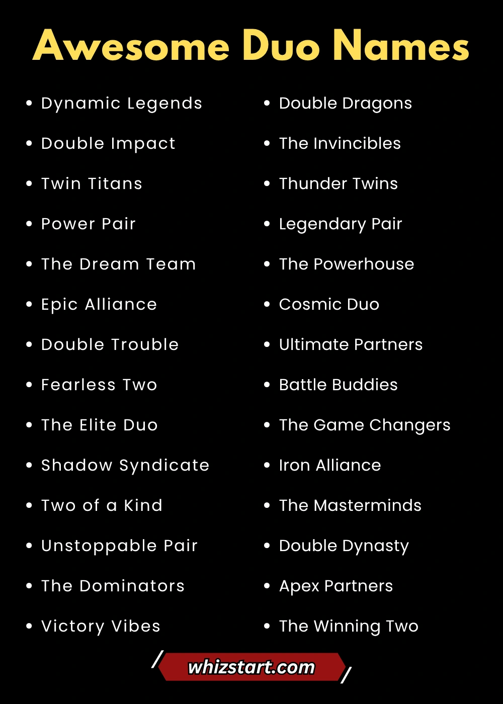 Awesome Duo Names