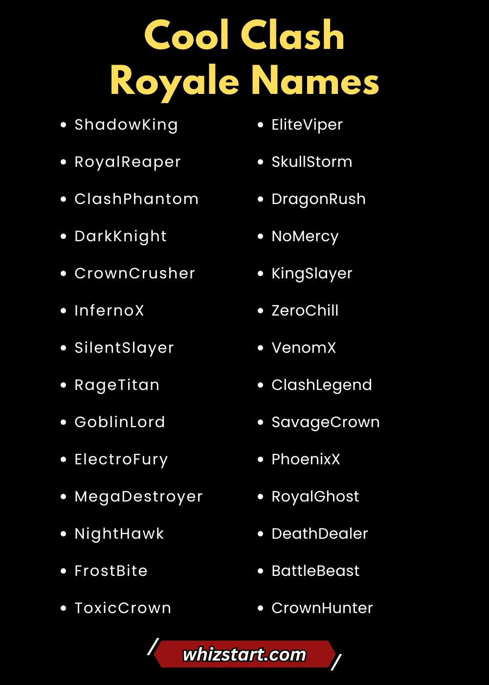 Cool Clash Royale Names
