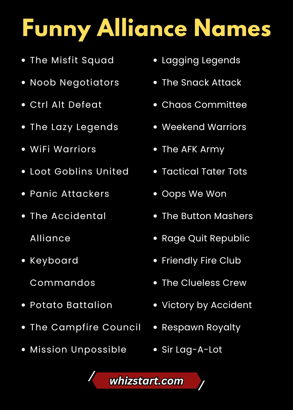 Funny Alliance Names