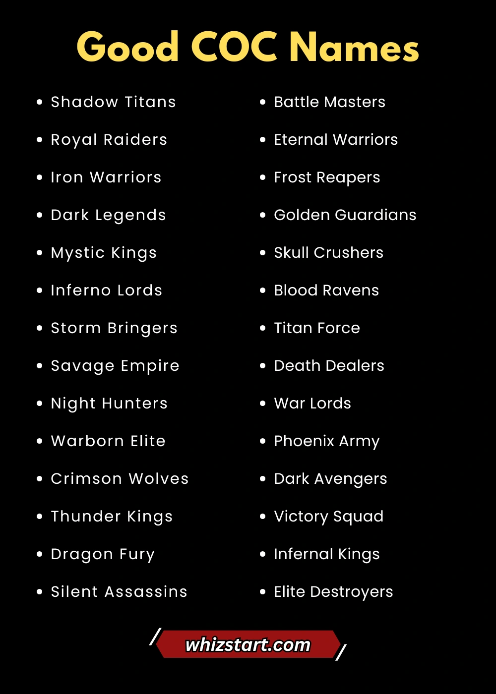 Good COC Names