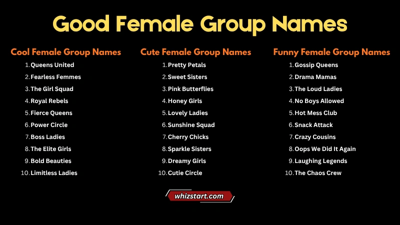 Good Female Group Names