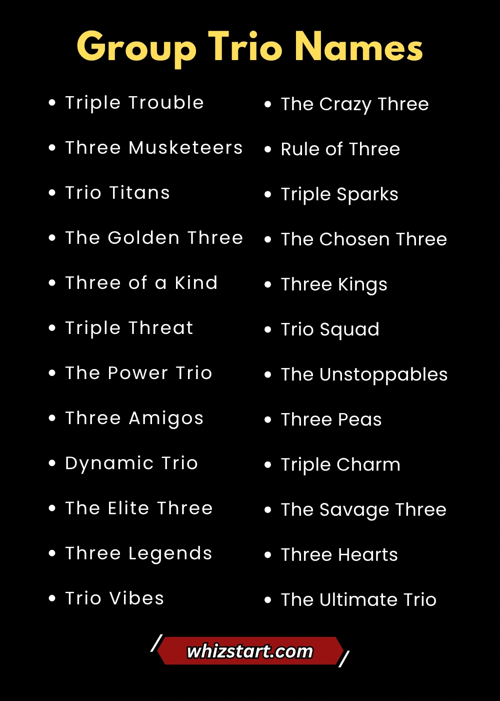 Group Trio Names