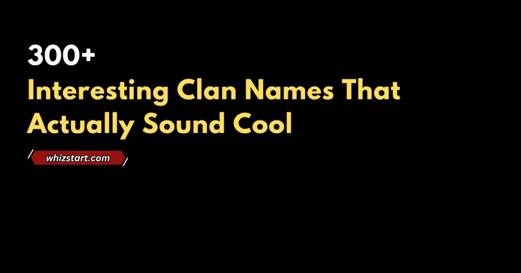 Interesting Clan Names That Actually Sound Cool