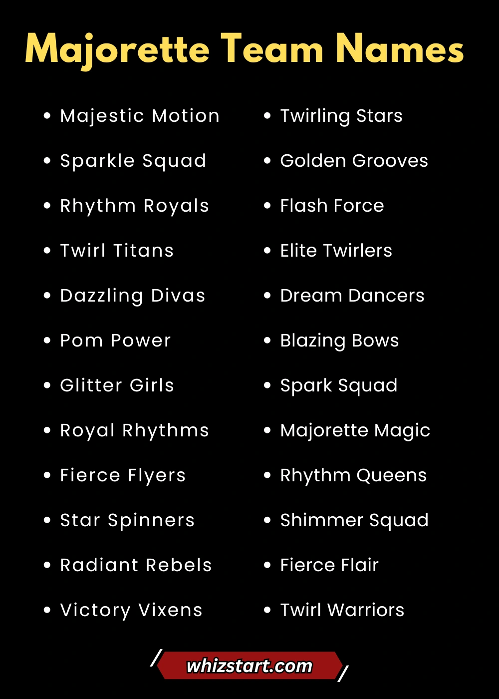 Majorette Team Names