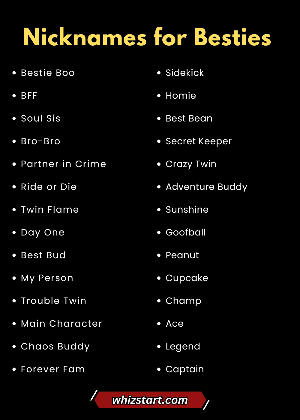 Nicknames for Besties