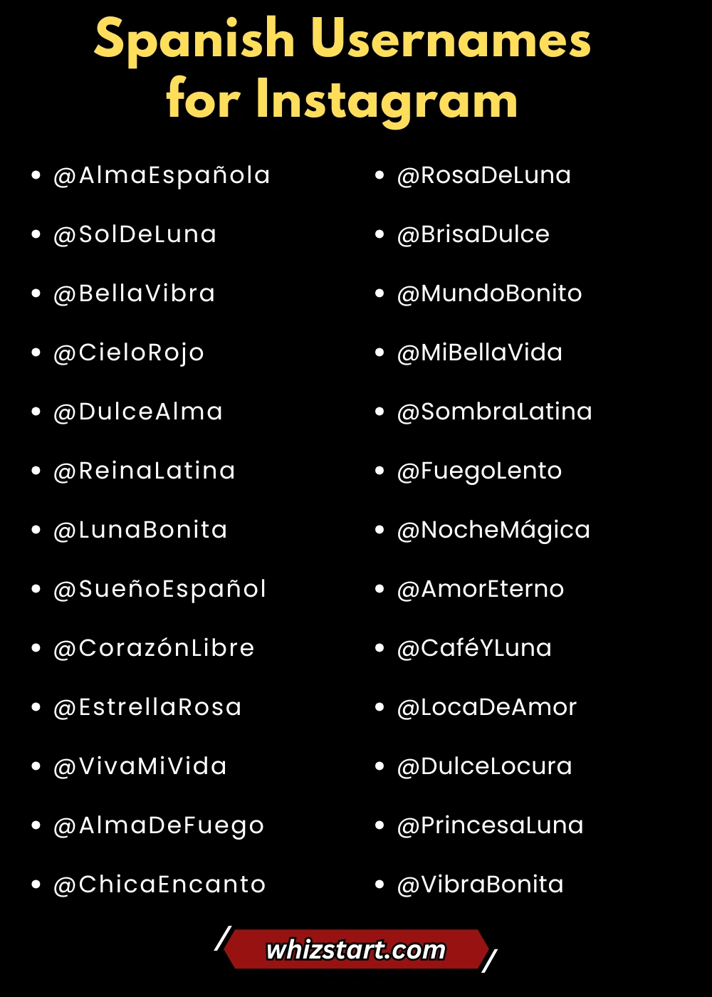 Spanish Usernames for Instagram