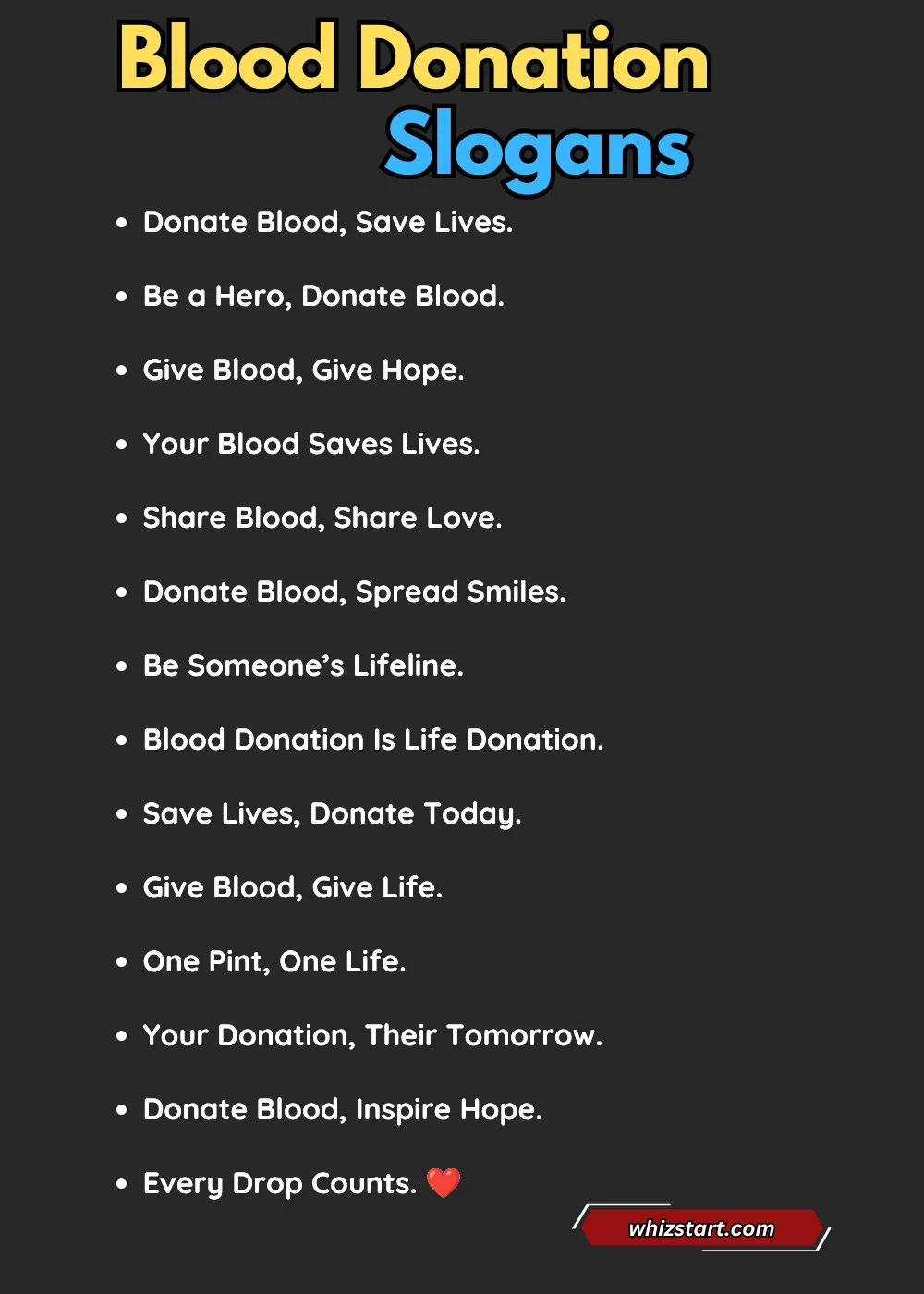 Best Short Blood Donation Slogans