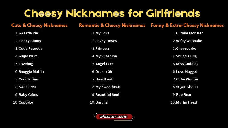 Cheesy Nicknames for Girlfriends