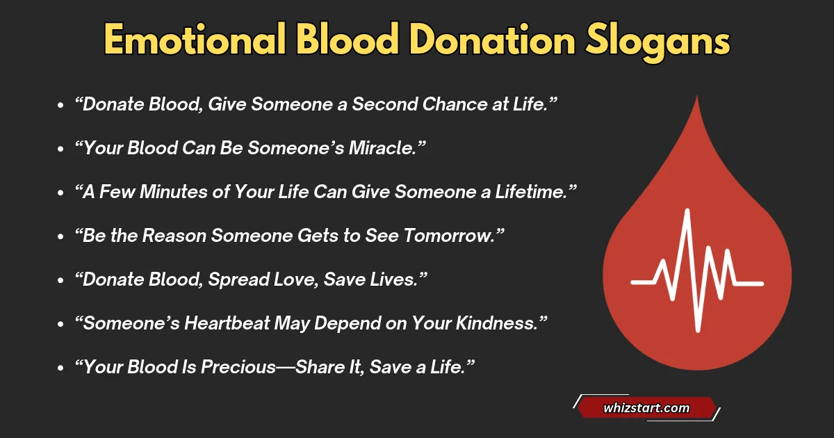 Emotional Blood Donation Slogans