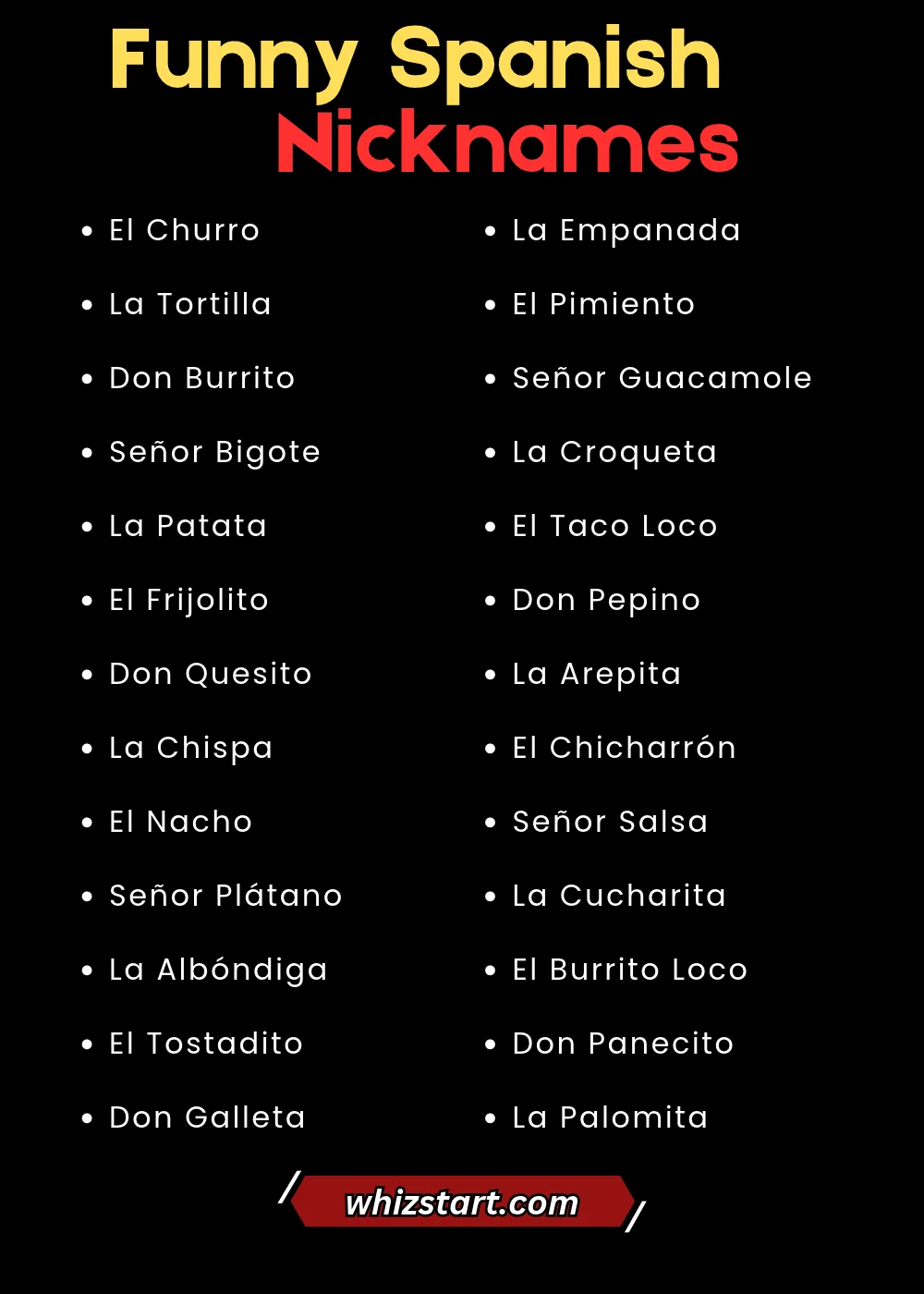 Funny Spanish Nicknames