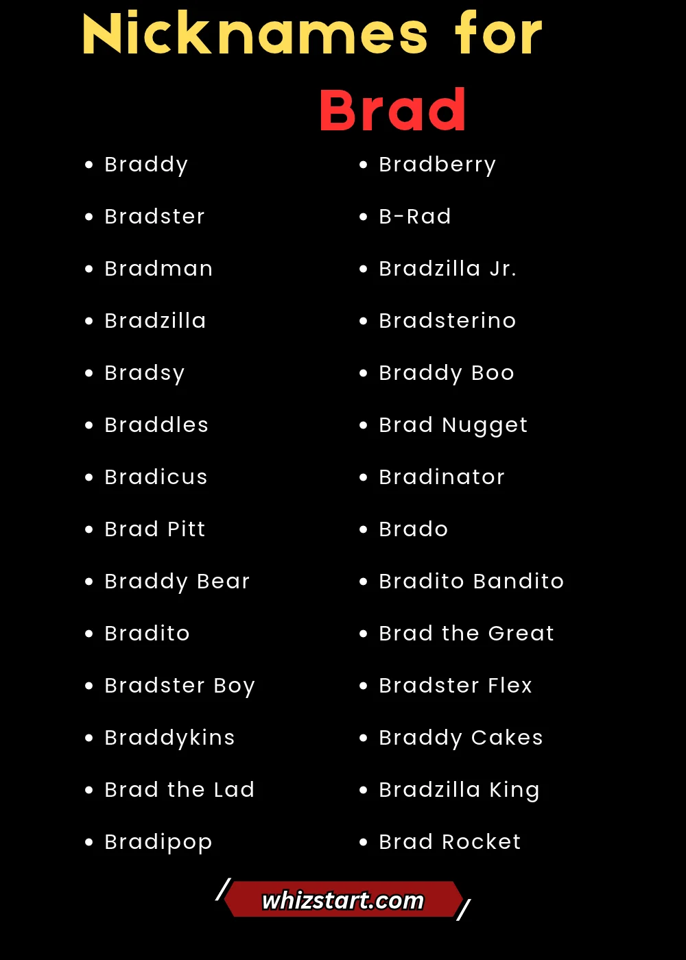Nicknames for Brad
